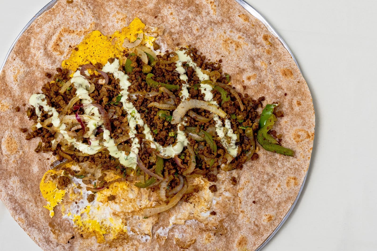 A kati roll made to order at Bombay Hut